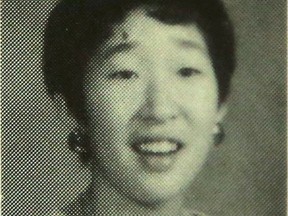Actor Sandra Oh from yearbooks at Sir Robert Borden High School: grade 11.