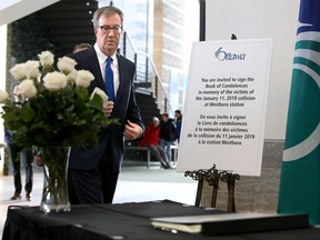 Mayor of Ottawa, Jim Watson, was the first to sign a Book of Condolences in memory of the victims of Friday's Westboro bus crash at Ottawa City Hall Monday. The book is open to the public to sign until Sunday.