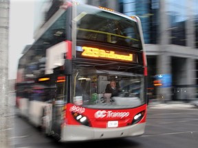 An OC Transpo double decker bus. File photo