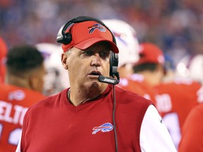Former Buffalo Bills coach Rex Ryan could be up for the Chiefs' defensive coordinator vacancy. (AP PHOTO)