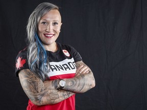 Canadian Olympic gold medallist Kaillie Humphries in a 2017 file photo.