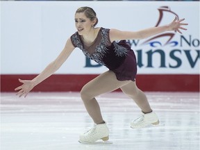 Alaine Chartrand performs the senior women's free skate at the 2019 National Skating Championships at Saint John, N.B. on Saturday. Chartrand won her second national title.