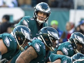 The Philadelphia Eagles' offensive linemen will have their work cut out for them in trying to protect quarterback Nick Foles on Sunday.