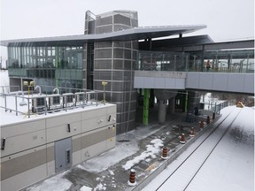 A photo last Thursday of the LRT station under construction at the Bayview stop.