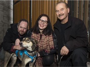 The happy reunion of Littlefoot with owners Mike Boultbee and Jocelyn Aspa with the help of pet detective Al MacLellan.