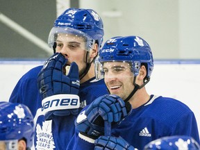 Auston Matthews and John Tavares (right) are going to the NHL all-star game for the Maple Leafs. (Craig Robertson/Toronto Sun)