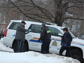 The RCMP at a residence in Kingston.