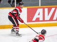 Ottawa 67's winger Tye Felhaber (29).