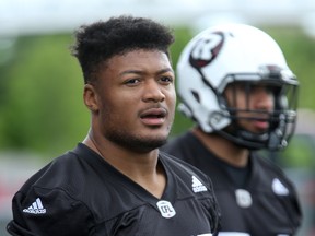 Redblacks linebacker Kevin Brown II recently lost his mother, Teresa, to a rare and aggressive cancer. “Her life was about helping kids,” said Brown. (Julie Oliver/Postmedia)