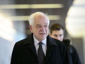 Canada's ambassador to China, John McCallum, arrives to brief members of the Foreign Affairs committee regarding China in Ottawa on Jan. 18, 2019.