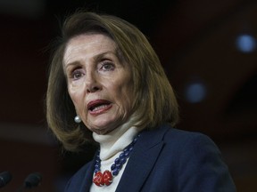 House Speaker Nancy Pelosi of Calif., speaks during a news conference on Capitol Hill in Washington, Thursday, Jan. 17, 2019.