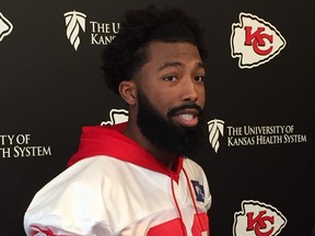 Kansas City Chiefs cornerback Kendall Fuller admits he doesn’t cook and can be seen at the same restaurants on the same days throughout the season.  Don Brennan/Postmedia Network