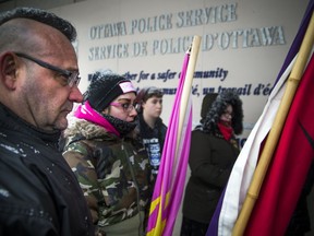 A spirit walk took place in honour of Greg Ritchie at the Ottawa police station on Elgin Street on Saturday.