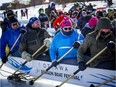 The Ottawa Ice Dragon Boat Festival took place Saturday, Feb. 9, 2019 on Dow's Lake as part of the Winterlude festivities.
