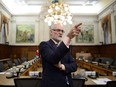 Auditor General Michael Ferguson waits to testify before the House of Commons public accounts committee on his spring audit of the government's employment training services for Indigenous Peoples on Parliament Hill in Ottawa on Monday, Oct. 29, 2018.