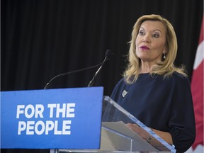 Christine Elliott, deputy premier and minister of Health and Long-Term Care, announces the Government of Ontario's plan for a long-term health-care system at Bridgepoint Active Healthcare in Toronto on Tuesday.