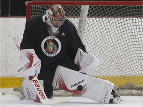 Filip Gustavsson is seen here in a file photo from Senators development camp last June.