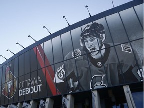 Matt Duchene mural at the Canadian Tire Centre in Ottawa.