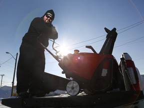 Kevin Joly in Ottawa Friday Feb 15, 2019. Kevin is a snowplow operator who was given a ticket for having an improperly licensed snowblower this week.
