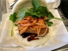 Pork belly bao bun at Sen Kitchen at Queen St Fare,