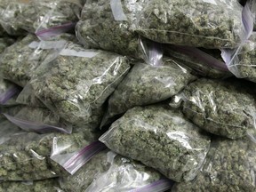 Sun file photo of bagged marijuana.