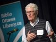 Donald Schmitt, principal architect with Diamond Schmitt Architects during one of two design workshops for the new Ottawa Public Library took place at the Nepean Sportsplex Saturday.