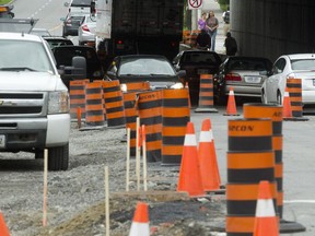 Traffic construction.