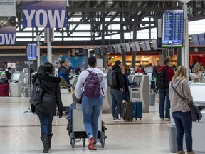 The departures level of the Ottawa International Airport on the busiest travel day of the year. December 21, 2018. Errol McGihon/Postmedia