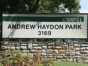Andrew Haydon Park on the Ottawa River will be the site of a trial park-and cycle program for commuters