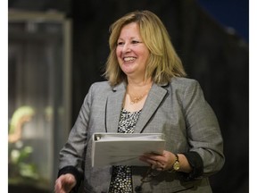 Ontario Minister of Education Lisa Thompson makes education announcements at the Ontario Science Centre in Toronto on Friday.