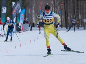 Ottawa's Luke Allan grabbed gold over heavily favoured Xavier McKeever in the juvenile boys skate-style sprint race at the Canadian Ski Championship Sunday at Nakkertok Ski Centre in Gatineau.