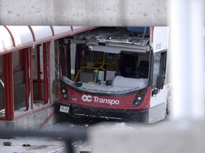 The scene of the bus crash near Westboro Station in January.