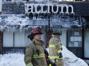 Ottawa firefighters at work at Allium restaurant on Holland Ave. in Ottawa Friday March 1, 2019.