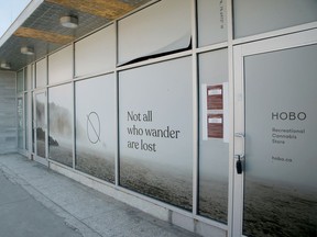 The Hobo Recreational Cannabis Store on Bank Street is in the same storefront as the old Cannabis Culture, an illegal dispensary. Julie Oliver/Postmedia