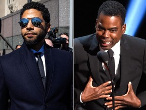 Jussie Smollett, left, and Chris Rock. (AP photos)