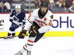 Ottawa native Max Veronneau has signed an NHL entry-level contract with the Senators after completing his U.S. college hockey eligibility at Princeton University.