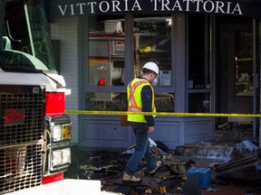 Fire crews and investigators were on the scene of Vittoria Trattoria restaurant Saturday April 13, 2019, where a four-alarm fire happened Friday.