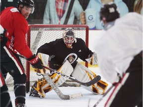 Joey Daccord played for the Arizona State Sun Devils on Saturday, signed with the Senators on Monday and was in net for practice in Ottawa on Tuesday. He's expected to start for the NHL team in Buffalo on Thursday.