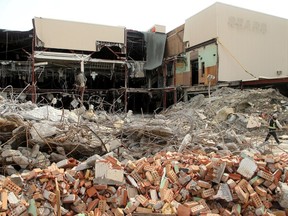 Crews began demolishing the old Sears store at the Carlingwood Mall this week.