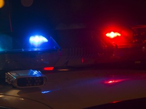 MONTREAL, QUE.: MARCH 11, 2016 -- STK --  Police cruiser lights in the N.D.G. area of Montreal Thursday, March 11, 2016. (John Kenney / MONTREAL GAZETTE)