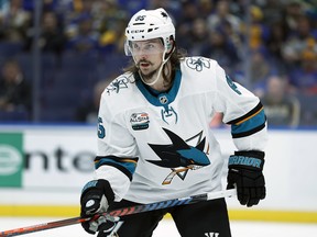 Sharks' Erik Karlsson will become a free agent this summer and the Rangers should have lots of caps room to go after him. AP Photo