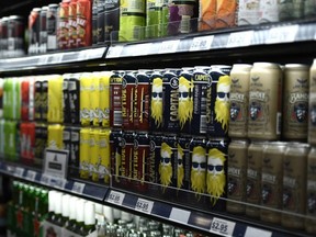 Beer, including Ontario craft beers, are shown at a grocery store in Ottawa on Aug. 9, 2018.