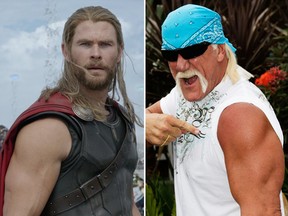Chris Hemsworth and Hulk Hogan. (AP/Walt Disney Studios/Marvel/Getty)