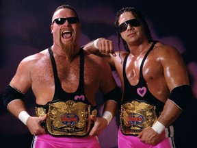 The Hart Foundation: Jim “The Anvil” Neidhart and Bret “Hitman” Hart, will be inducted into the WWE Hall of Fame. (WWE Photo)