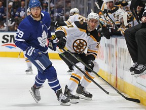 Game 6 of the Leafs-Bruins series goes at 3 p.m. Sunday at Scotiabank Arena. (Getty Images)