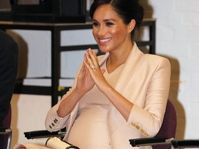 Meghan, Duchess of Sussex during a visit to The National Theatre on Jan. 30, 2019 in London, England.