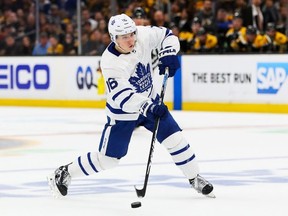 Mitch Marner had just four points against Boston in the playoffs/ GETTY IMAGES