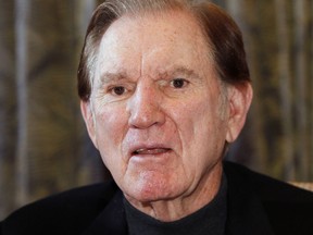 In this Nov. 14, 2011, file photo, Hall of Fame football player Forrest Gregg talks about his battle with Parkinson's disease during an interview in Colorado Springs, Colo.