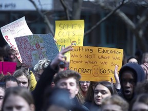 Students at Rosedale Heights School for the Arts walked out en-masse Thursday, protesting changes to the education curriculum.