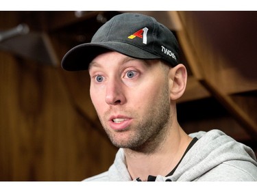 Craig Anderson talks to the media as the Ottawa Senators wrap up their season by clearing out their lockers and head home.